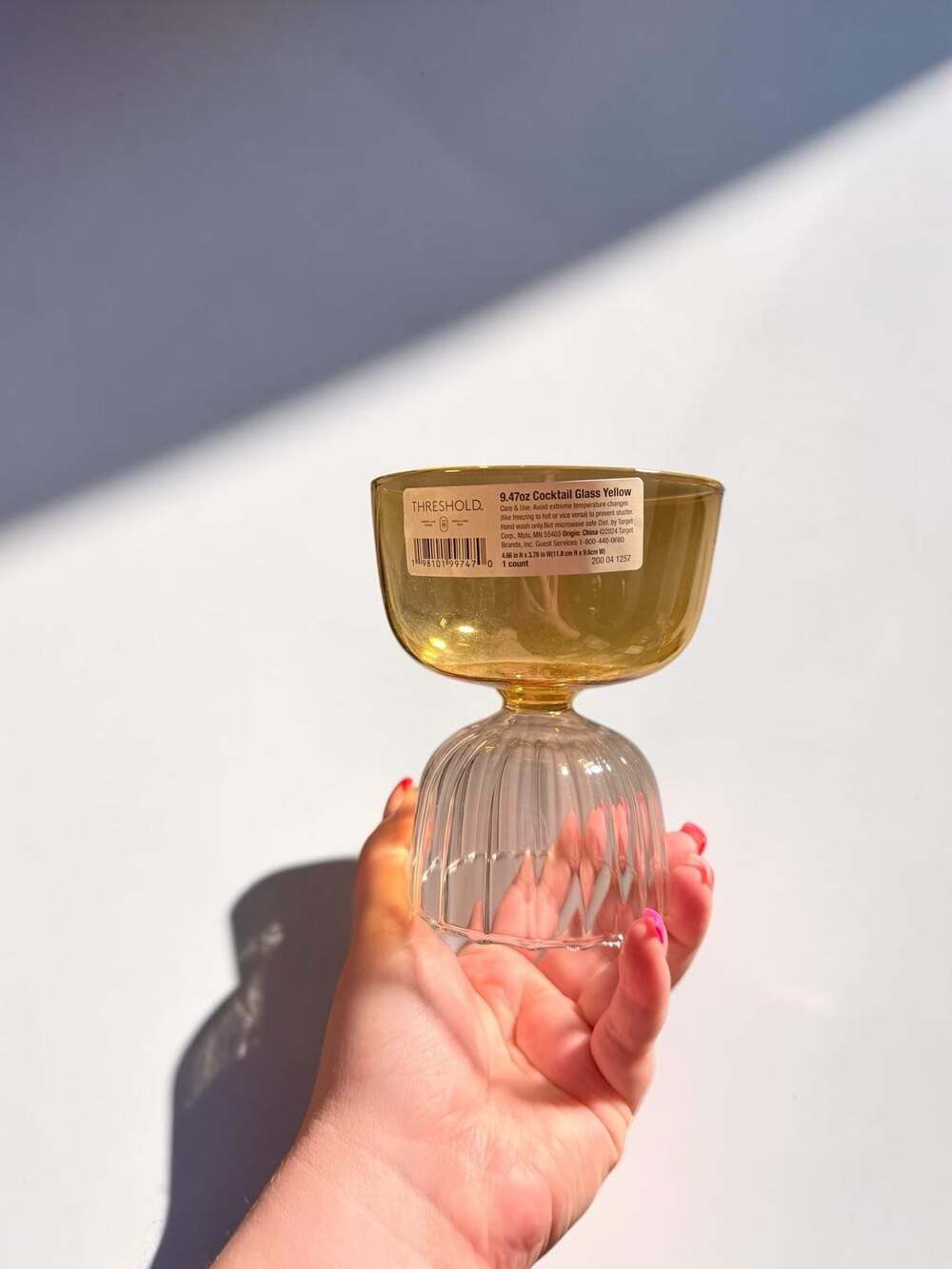 Threshold 9.47oz Cocktail Glass Yellow